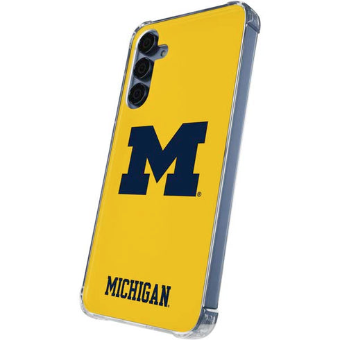 University of Michigan M Logo Yellow Galaxy A35 5G Clear Case